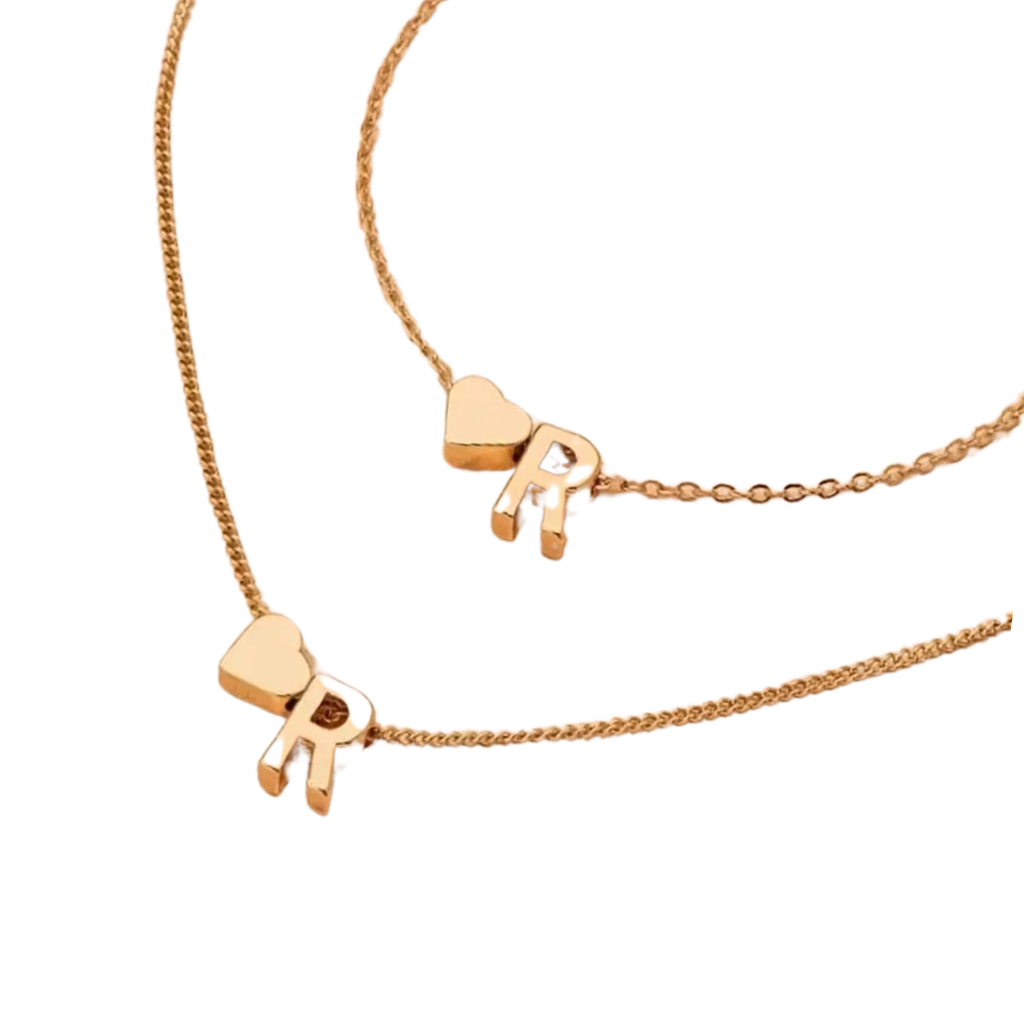 'R' initial Necklace & Bracelet Set