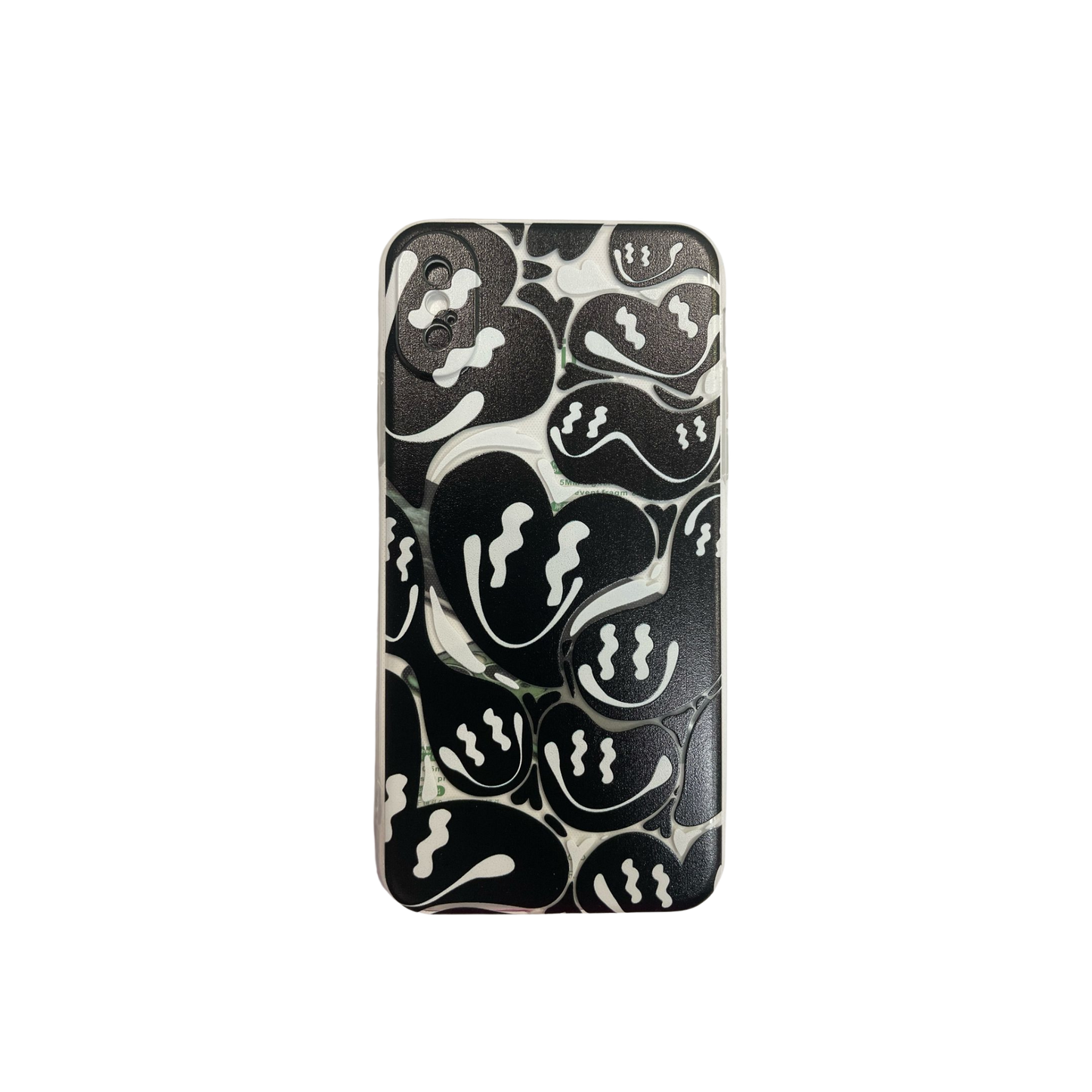 iPhone X/XS case - Black & White Heart Graphic Case