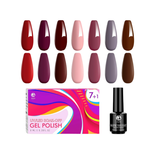 Gel Polish Set (8 Assorted Colours)