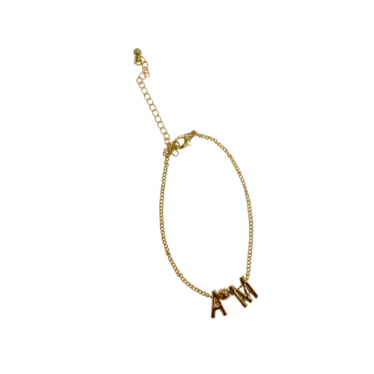Women -M & A Initial - Gold bracelet
