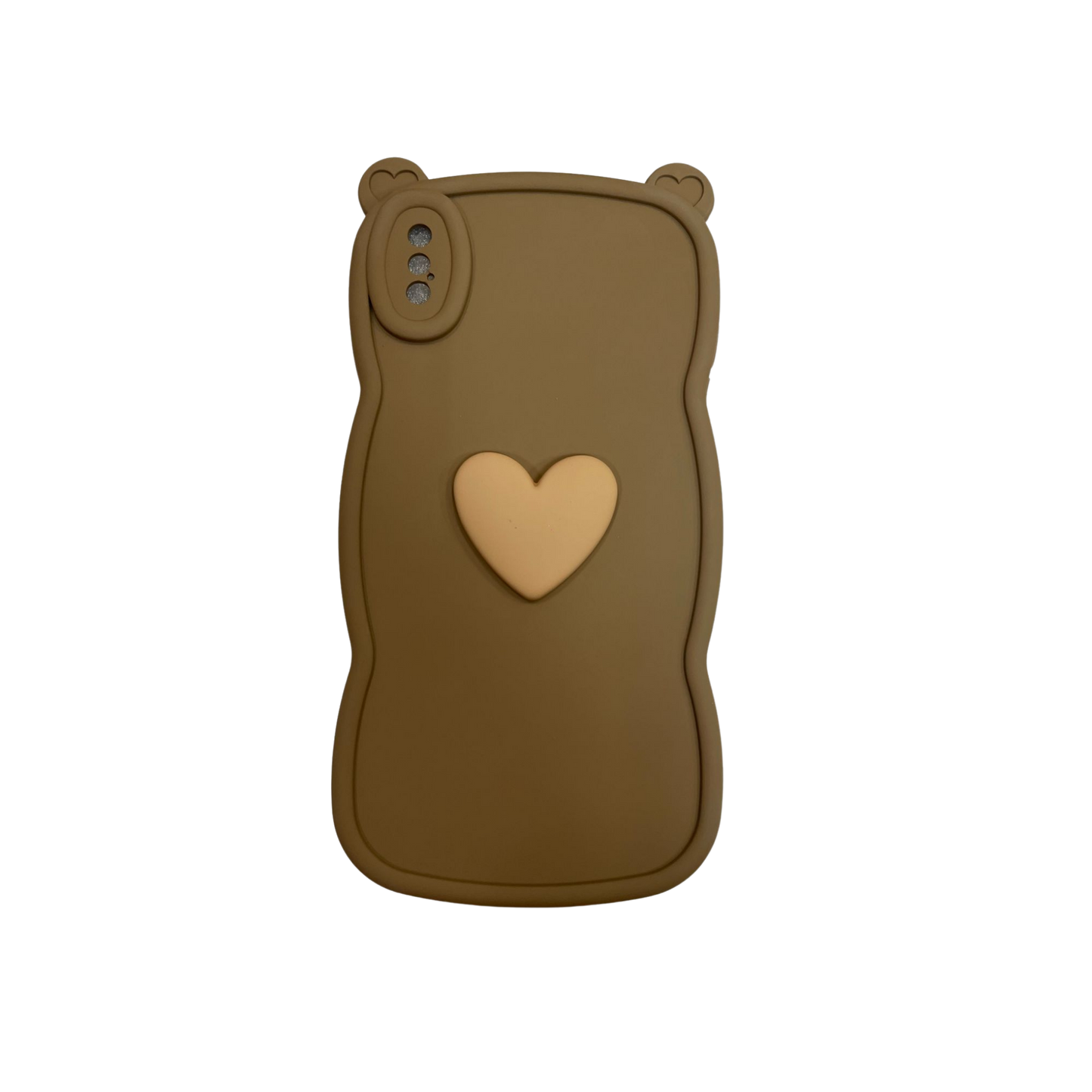 iPhone Xs Max Valentine Heart Phone Case (Brown)