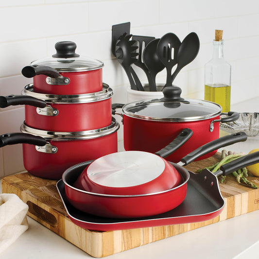 Tramontina 18 Pc Cookware - Red
