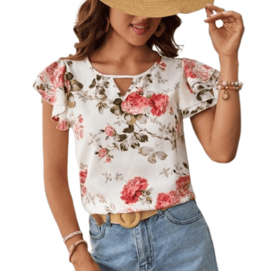 Women - Floral Blouse