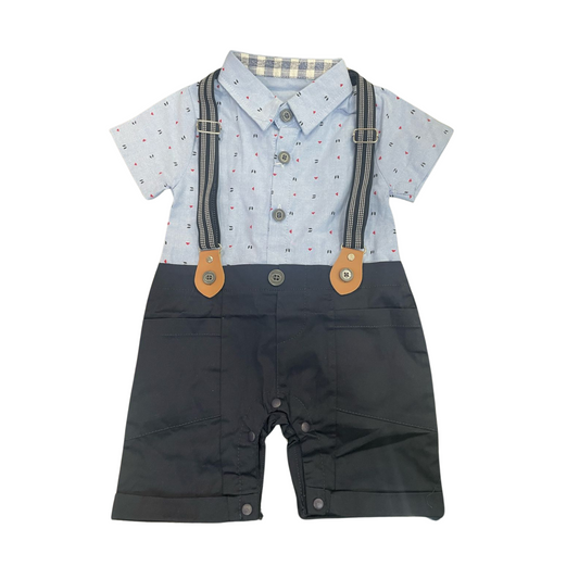 Infant 2pcs Clothes Set with Suspenders and Bowtie