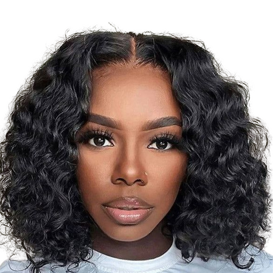 10" Deep Wave Bob Wig - 100% Human Hair (10")