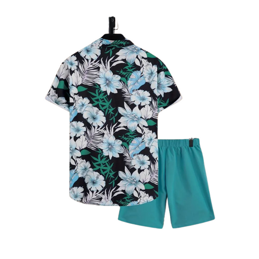 Men - Floral Shorts Set