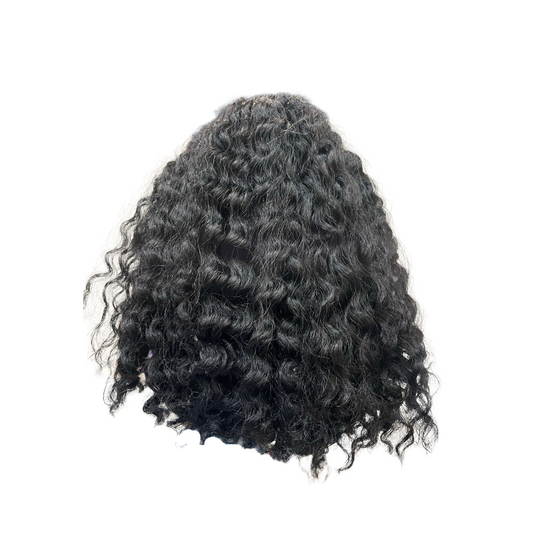 Women - 100% Human Hair Deep Wave Wig (10")