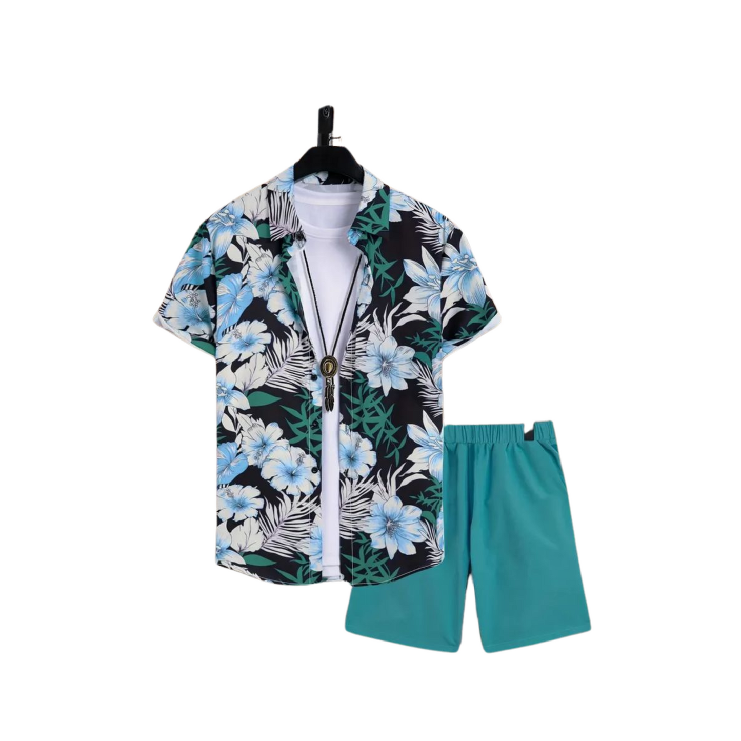 Men - Floral Shorts Set