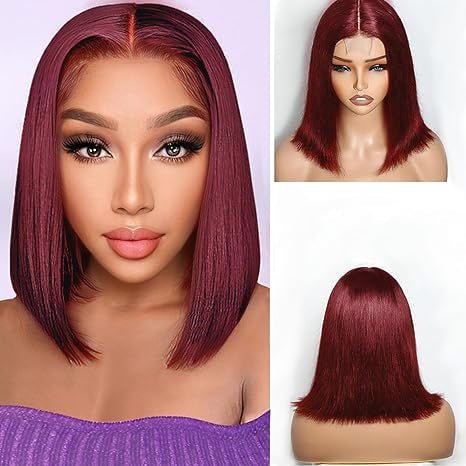 Burgundy Synthetic Wig 10"